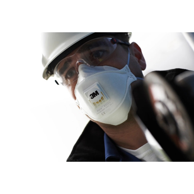 3M - Aura 9332+BV FFP3 Atemschutzmaske mit Ventil | geeignet für Asbestarbeiten