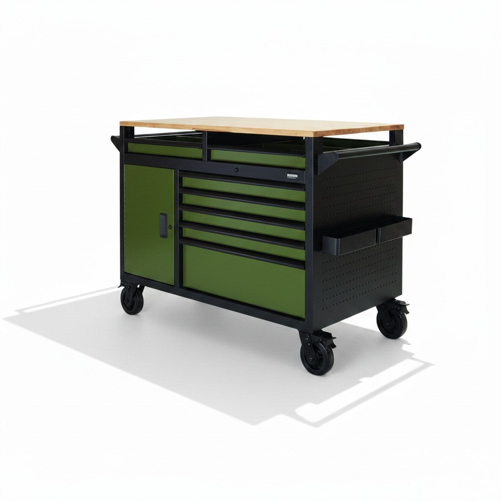 BUNKER Werkzeugwagen / Werkbank 122 cm – Grün