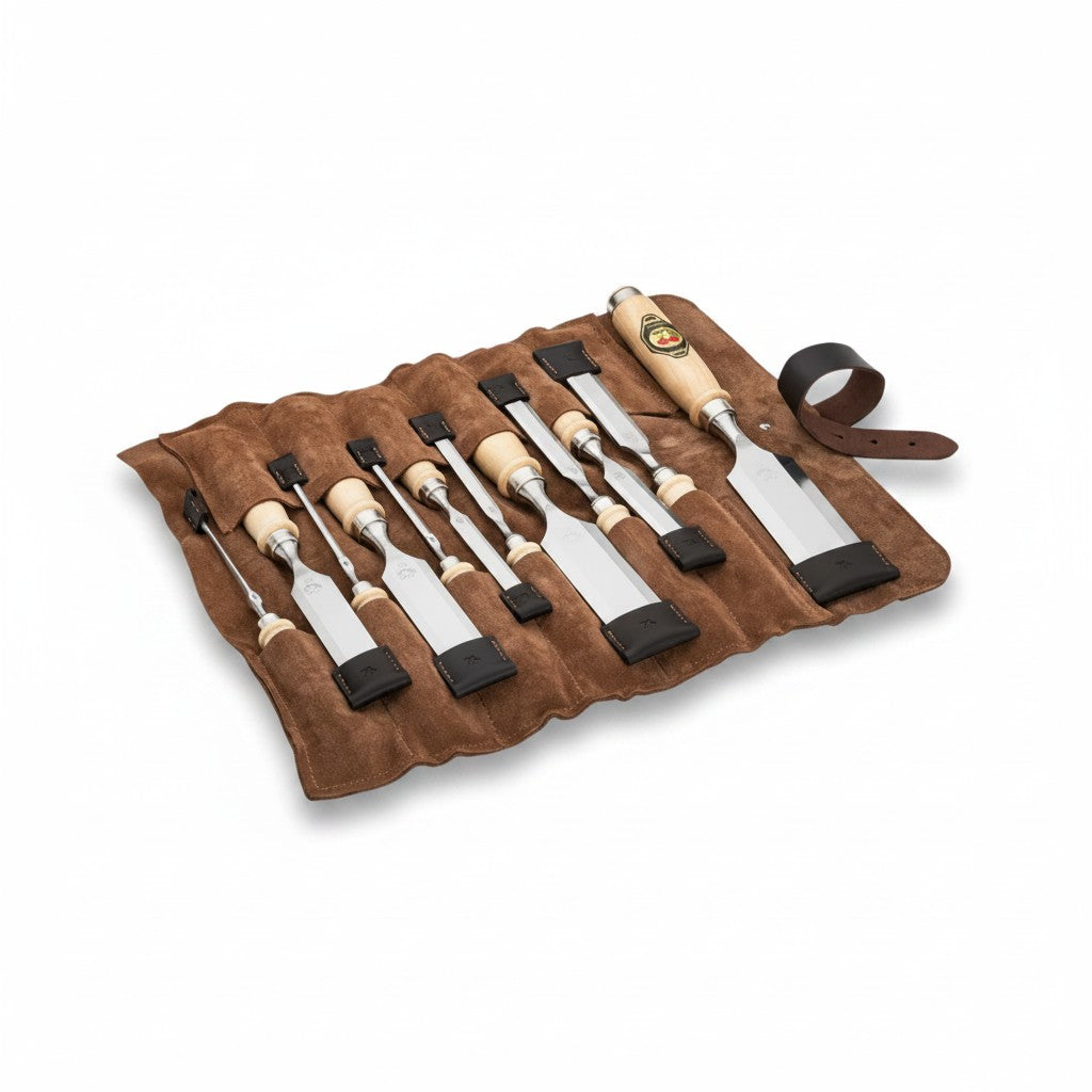 KIRSCHEN - Stechbeitelsatz 12-tlg. mit Ledertasche