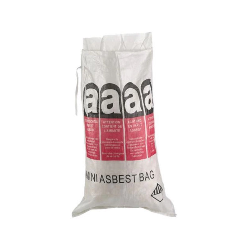 Mini-Asbest-Bag – 70 × 110 cm | mit PE-Inliner, unbeschichtet, mit Bund & Aufdruck