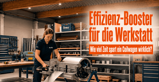 Roofify_Coilwagen in der Werkstatt | Zeitersparnis (Bild wurde KI-generiert)