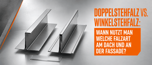 Unterschied Anschauung Winkelstehfalz und Doppelstehlfalz (Bild KI-generiert)