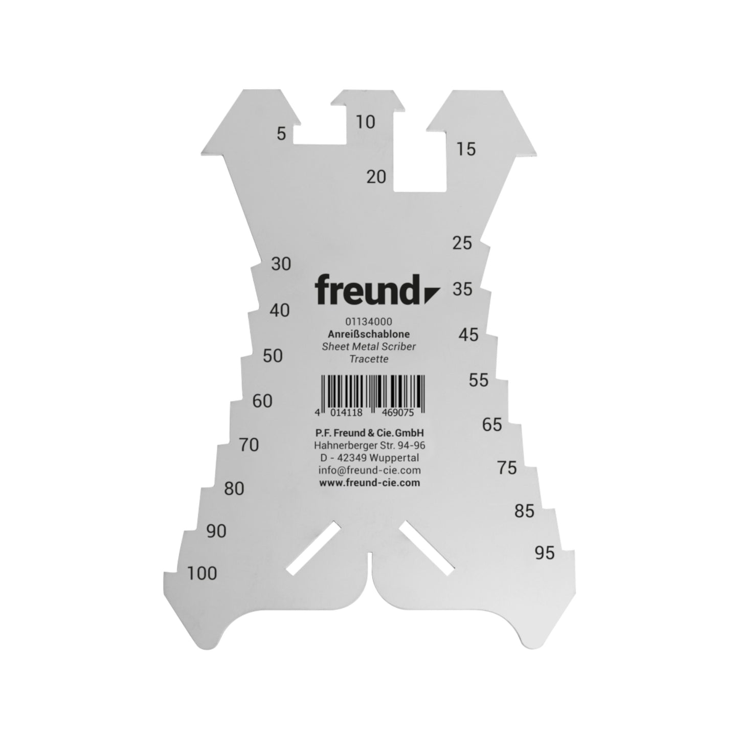 Freund - ANREISSSCHABLONE, GESCHWUNGENE FORM, METRISCH  freund   