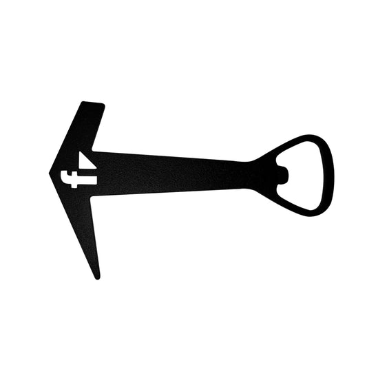 Flaschenöffner, pulverbeschichtet, schwarz
