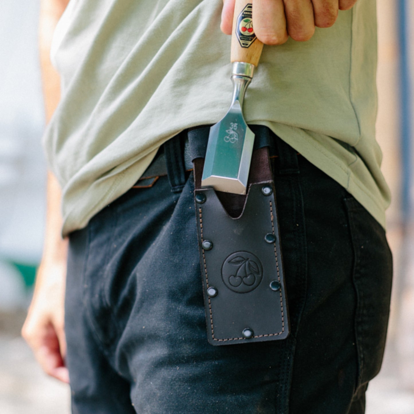 KIRSCHEN - Short Chisel with Leather Holster | Precision for Assembly & Detail Work