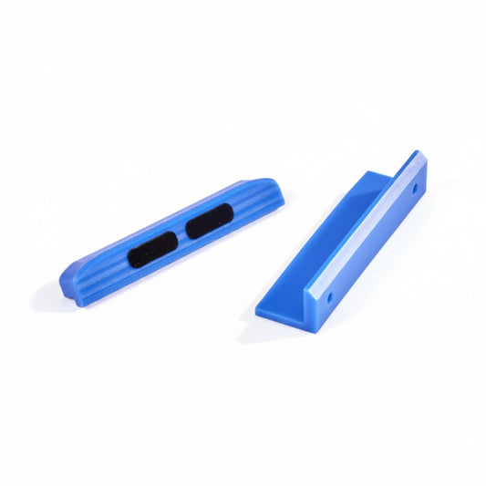 Exchangeable plastic inserts for mini angle seam closers