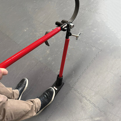 Gummifuß Rinnenträgerbieger in praktischer Anwendung installiert
