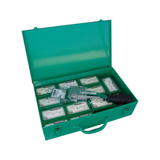 PREBENA – Hefthammer Kraftpaket HFPF09 | Hefthammer + PF09 Klammern im Metallkoffer