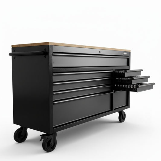 BUNKER Tool Trolley / Workbench 142 cm – Grey
