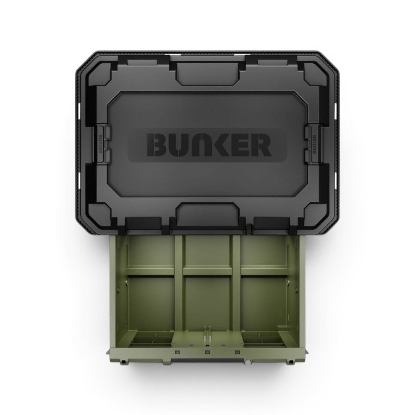 BUNKER - Load-Up Stapelbare Aufbewahrungsbox mit 1 Schublade | 570 mm, Draufsicht