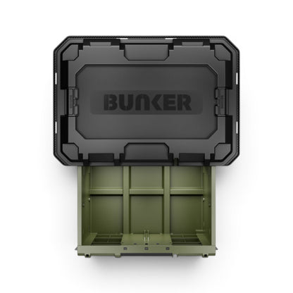 BUNKER - Load-Up Stapelbare Aufbewahrungsbox mit 1 Schublade | 570 mm, Draufsicht
