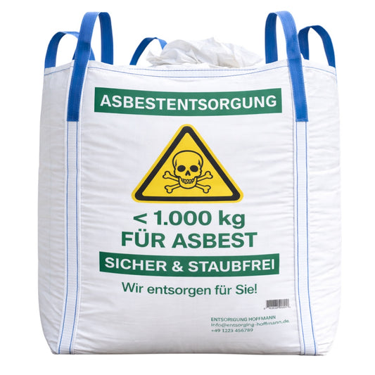 Big Bag „Asbest“ D1K – geprüfter Asbestsack für sichere Entsorgung (SWL 1.000 kg)