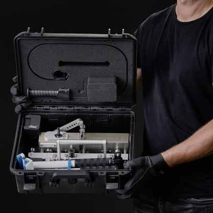 Buschmann Tools Double Falz Seamer mit Mini Winkelfalzschließer mit Extension Kit mit Transportkoffer