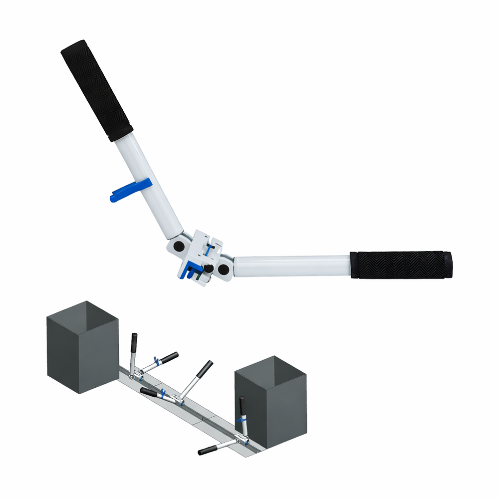 Buschmann TOOLS verstellbarer Mini Winkelfalzschließer technische Zeichnung und Anwendung