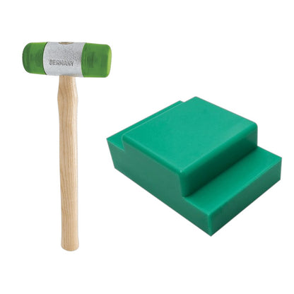 FREUND - Schonhammer 30 mm + Falzstück 25/35 mm | Profi Set für schonende Blechbearbeitung