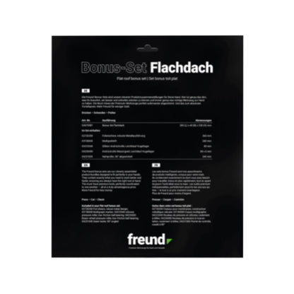 Freund Bonus Set Flachdach Nahtprüfer Messingrolle Folienschere Andrückrolle Zimmermannsbleistift Karton