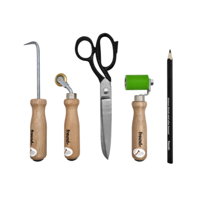 Freund Bonus Set Flachdach Nahtprüfer Messingrolle Folienschere Andrückrolle Zimmermannsbleistift