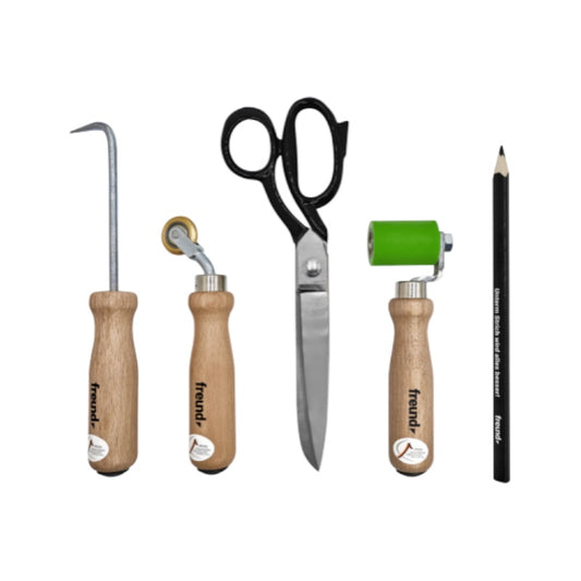 Freund Bonus Set Flachdach Nahtprüfer Messingrolle Folienschere Andrückrolle Zimmermannsbleistift