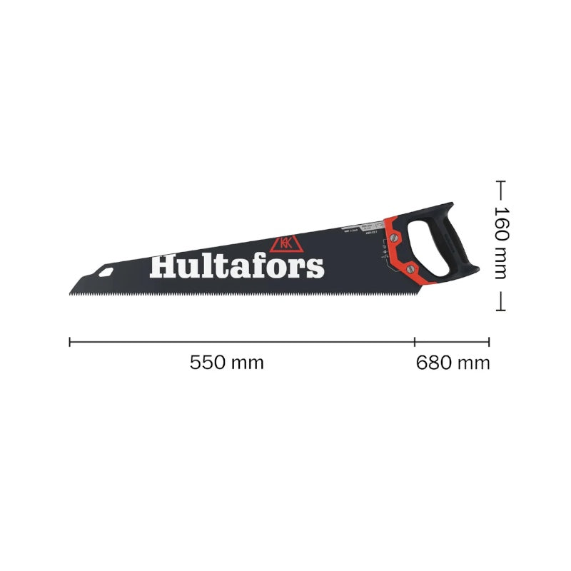 Hultafors Säge Vorderansicht | inkl. Maßangabe