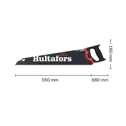 Hultafors Säge Vorderansicht | inkl. Maßangabe
