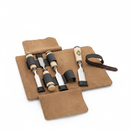 KIRSCHEN - Zimmermannsbeitel-Set 4-tlg. mit Ledertasche