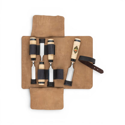 KIRSCHEN - Zimmermannsbeitel-Set 4-tlg. mit Ledertasche