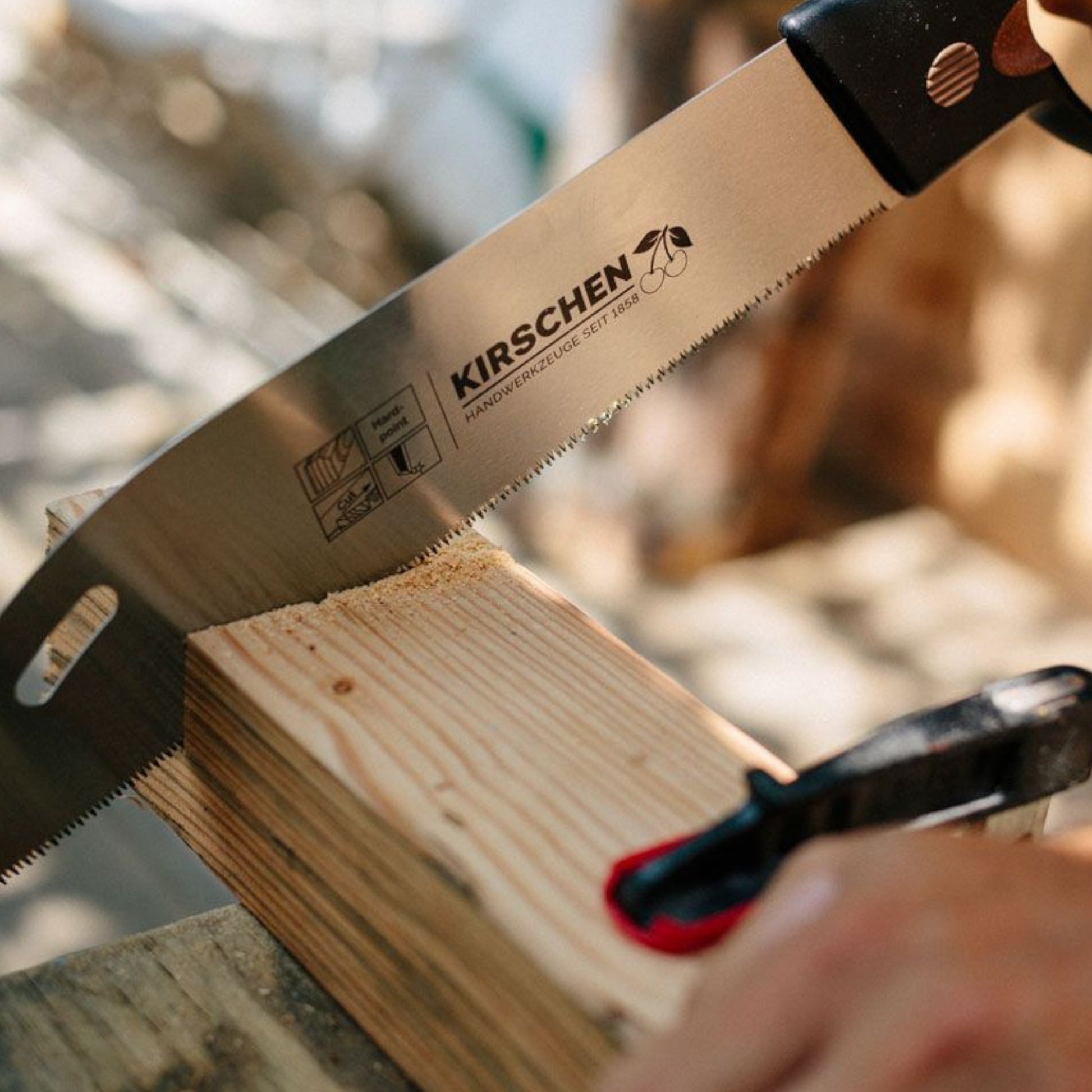 KIRSCHEN - Zimmermannssäge 300 mm Anwendung Holz