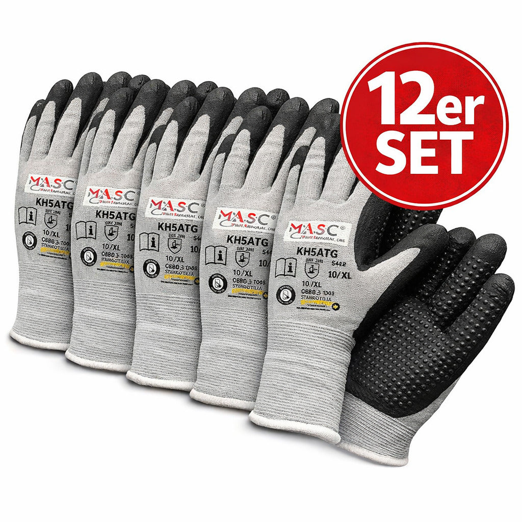 MASC Klempnerhandschuhe Arbeitshandschuhe 12-er Set
