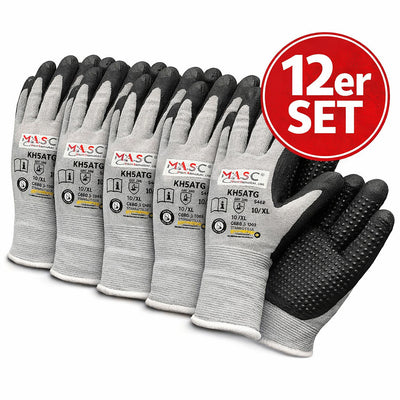 MASC - Klempnerhandschuhe | Arbeitshandschuhe, 12-er Set