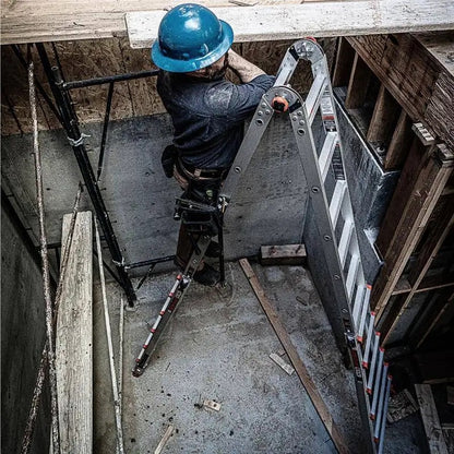 Little Giant Teleskopleiter ausgezogen Anwendung Baustelle