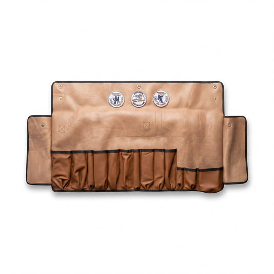 MASC - Trousse professionnelle en cuir vide | Trousse roulante en cuir véritable