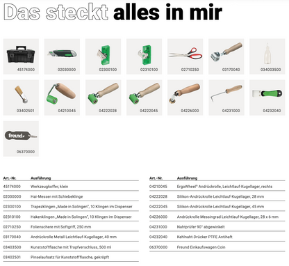 freund Flachdach Box Set Inhalt Übersicht