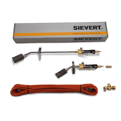 SIEVERT PRO 88 Titanium Aufschweißbrenner Set 2-flammig | 114 kW, 10 m Schlauch & Regler