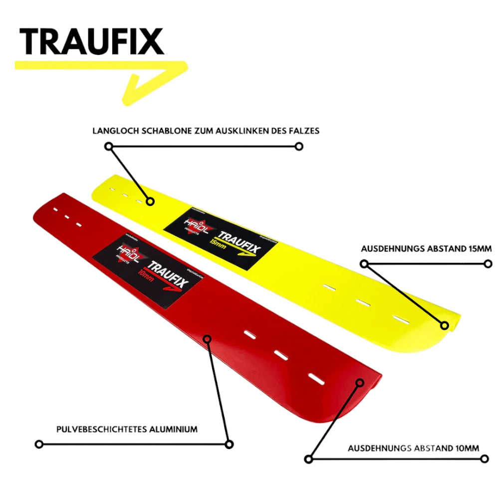Kit HAIDL TRAUFIX – Jauge d'expansion 10 mm (rouge) et 15 mm (jaune)