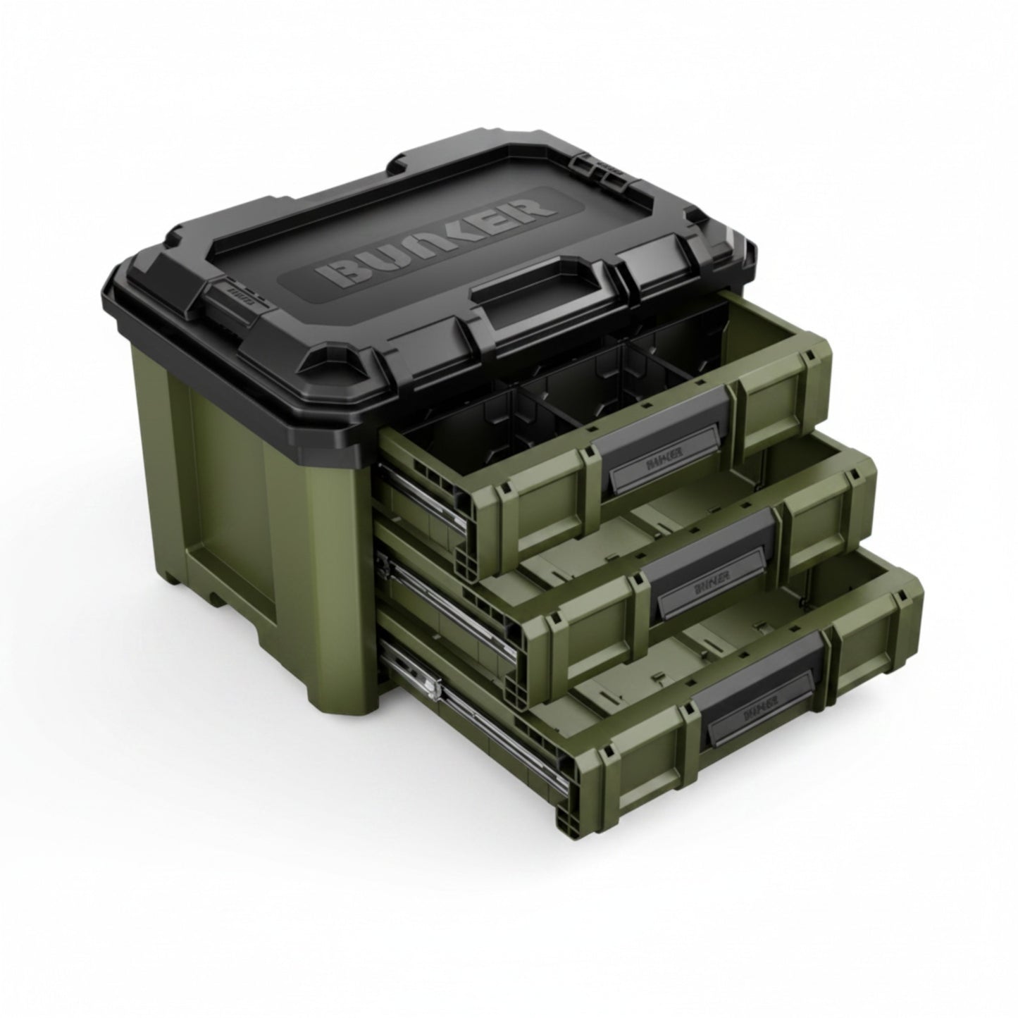 BUNKER Load-Up Stackable Storage Box with 3 Drawers – 570 mm
