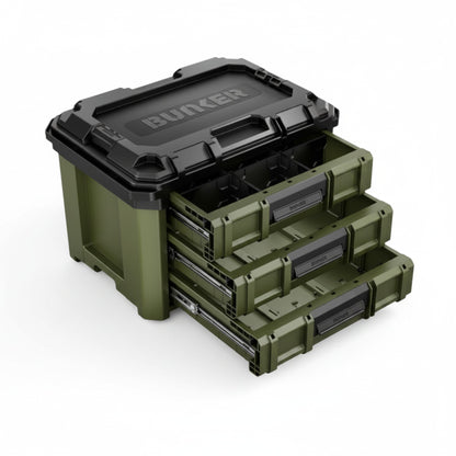 BUNKER Load-Up Stackable Storage Box with 3 Drawers – 570 mm