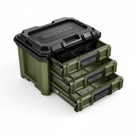 BUNKER Load-Up Stackable Storage Box with 3 Drawers – 570 mm