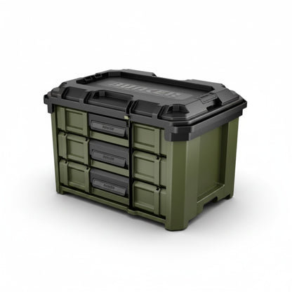 BUNKER Load-Up Stackable Storage Box with 3 Drawers – 570 mm