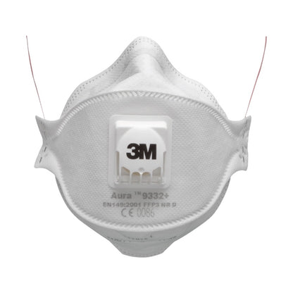 3M - Aura 9332+BV FFP3 Atemschutzmaske mit Ventil | geeignet für Asbestarbeiten