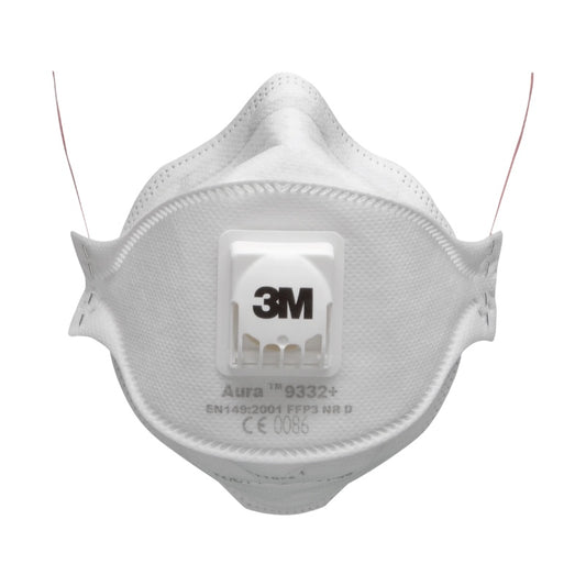 3M - Aura 9332+BV FFP3 Atemschutzmaske mit Ventil | geeignet für Asbestarbeiten
