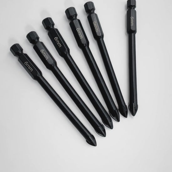 ROOFIFY - Ziegelbohrer Set 6 mm | 10-teilig für Dachziegel Nahaufnahme