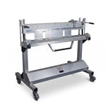 Roofify DRÄCO K1-AGNU-4 segmented metal folding machine with adjustable depth stop on a mobile stand for roofing work