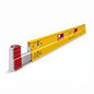 Roofify STABILA Type 106 T telescopic spirit level in yellow aluminum with red accents and extendable measuring bar