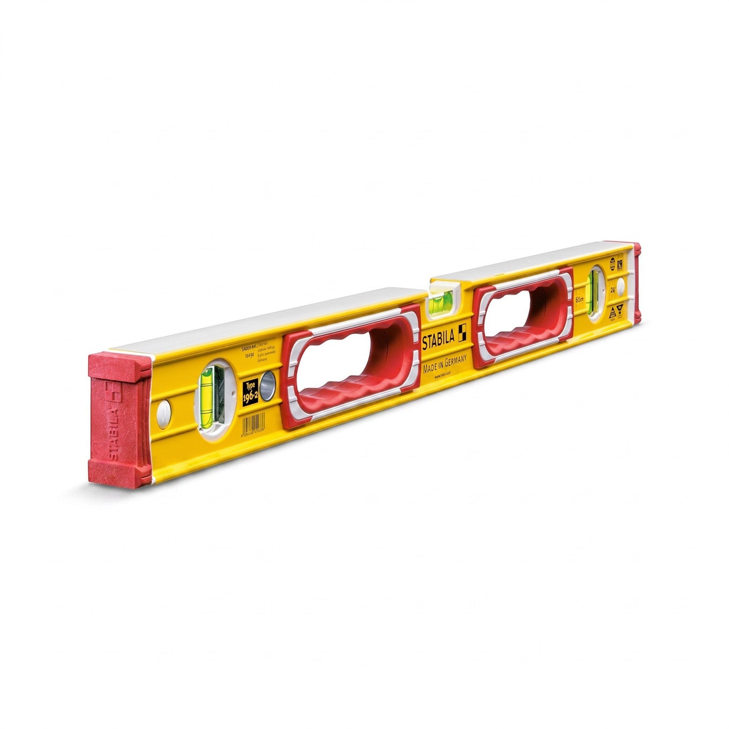 Roofify STABILA Type 196-2 professional aluminium spirit level with ergonomic handles and shock-absorbing end caps