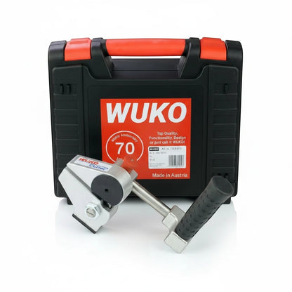 Roofify WUKO Cutter 1070 mobile sheet metal shear with ergonomic handle and protective carrying case